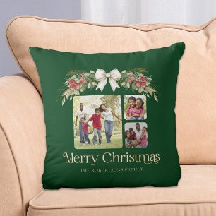 Multi Foto Modernt manus God Jul Kudde