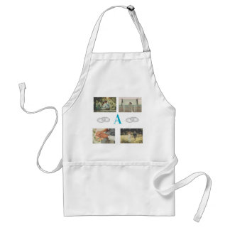Multi Foto monogram bröllop familj present Förkläde