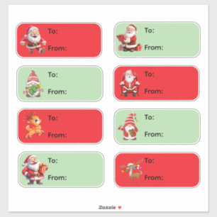 Multi Gnome Santa Klistermärken