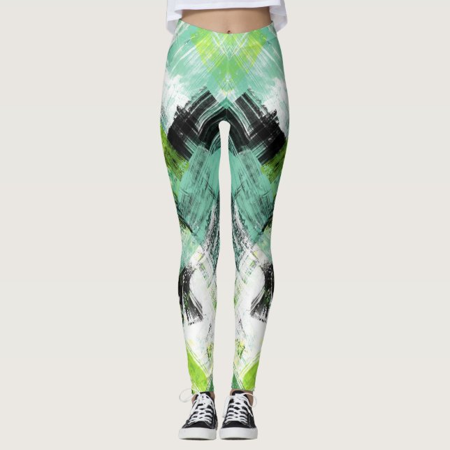 Multi-Grafik grunge Leggings (Framsida)