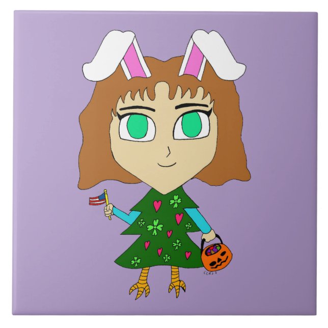 Multi Holiday Chibi Kakelplatta (Framsidan)