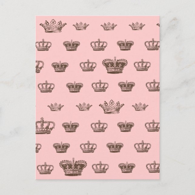 Multi Krona design - välj bkgd färg Vykort (Framsida)