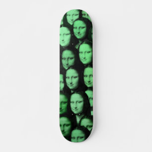 Multi-Mona i Grönt Skateboard Bräda 20,5 Cm