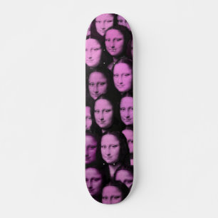 Multi-Mona i Rosa Skateboard Bräda 20 Cm