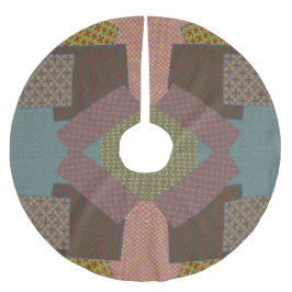 multi pattern julgransmatta borstad polyester