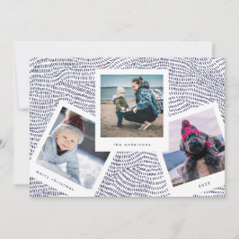 Multi Photo Booth Ram | Blå God jul Julkort