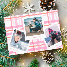 Multi Photo Booth Ram | Gingham God jul Julkort