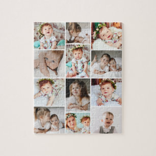 Multi Photo Collage Anpassningsbar 110 Biet Pussel