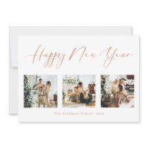 Multi Photo Collage för Gott nytt år Orange