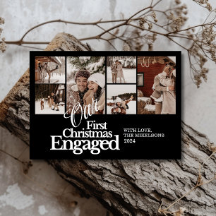 Multi Photo Elegant - första jul Engagerad Julkort
