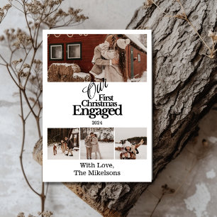 Multi Photo Elegant - första jul Engagerad Julkort