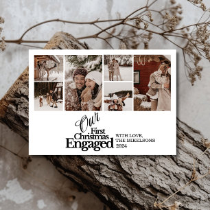 Multi Photo Elegant - första jul Engagerad Julkort