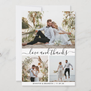 Multi Photo Elegant - tack för skriptkortet Kort