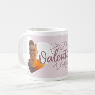 Multi Photo Heart Rosa Glad Valentine Day Kaffemugg