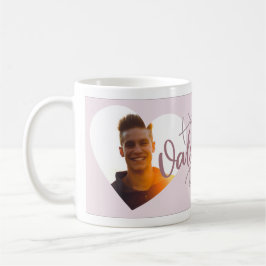 Multi Photo Heart Rosa Glad Valentine Day Kaffemugg