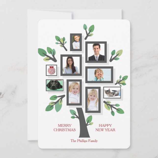 Multi-Photo Helgdag Card Inbjudningar (Framsida)