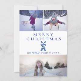 Multi-Photo-Helgdag för holländska Kvarn Julkort