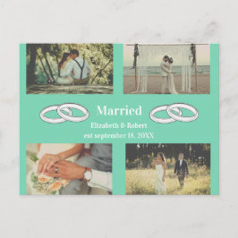 Multi Photo wedding family gift  Inbjudan Vykort