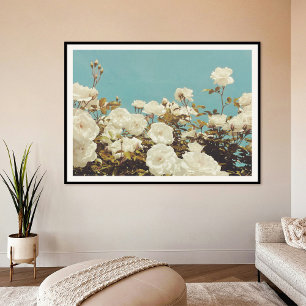 Multi Rosor Blommig Trädgård Foto Konsttryck Affis Poster