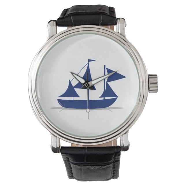 Multi-Sail Sailboat Marine Nautical Armbandsur (Framsida)