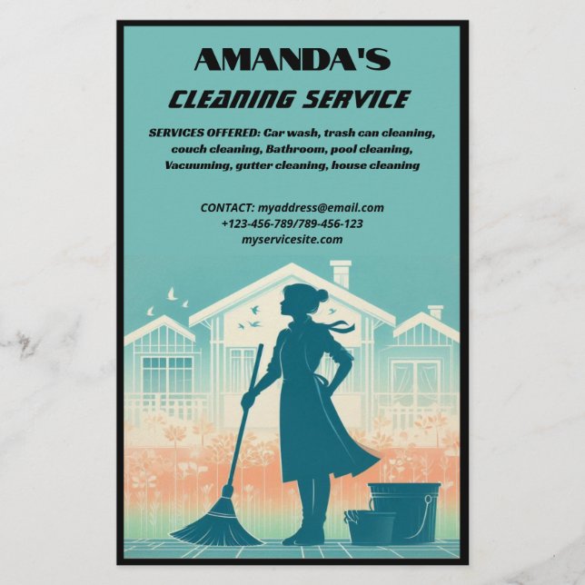 Multi Städning Service Flygblad (Framsidan)
