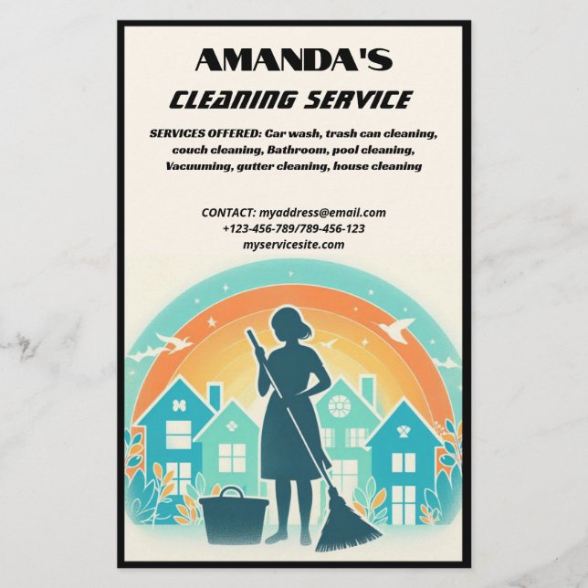 Multi Städning Service Flygblad (Framsidan)