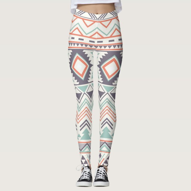 Multiaztec Pastel Women Leggings (Framsida)
