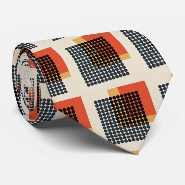 Multicolor Geometric Dots & Squares Retro Bauhaus  Slips (Rullad)