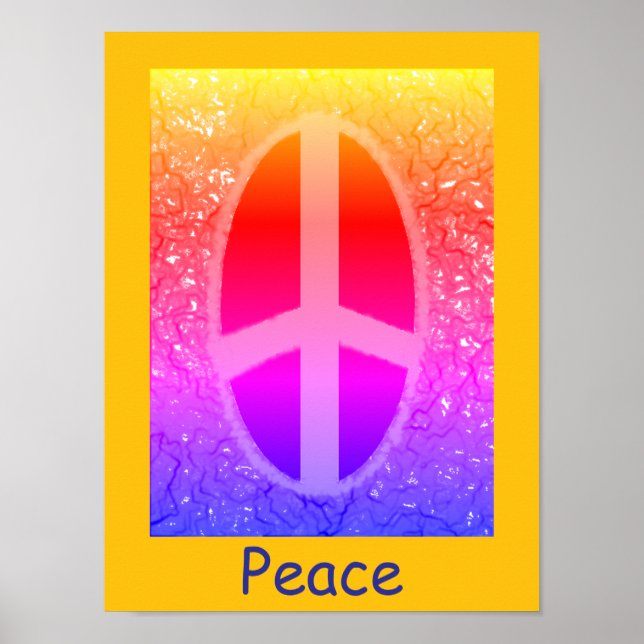 Multicolor Peace Sign Poster (Framsidan)