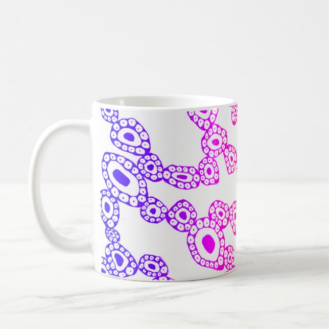 Multicolor Random Abstract Circle Blob Shapes Kaffemugg (Vänster)