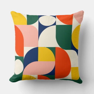 Multicolor Rounded Geometric Composition Kudde