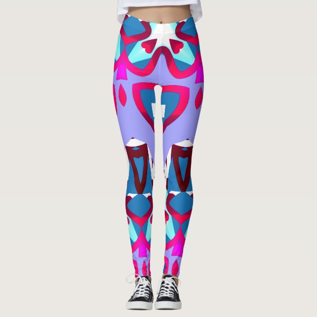 Multicolor seamless pattern "Ratti_Creative_Arts" Leggings (Framsida)