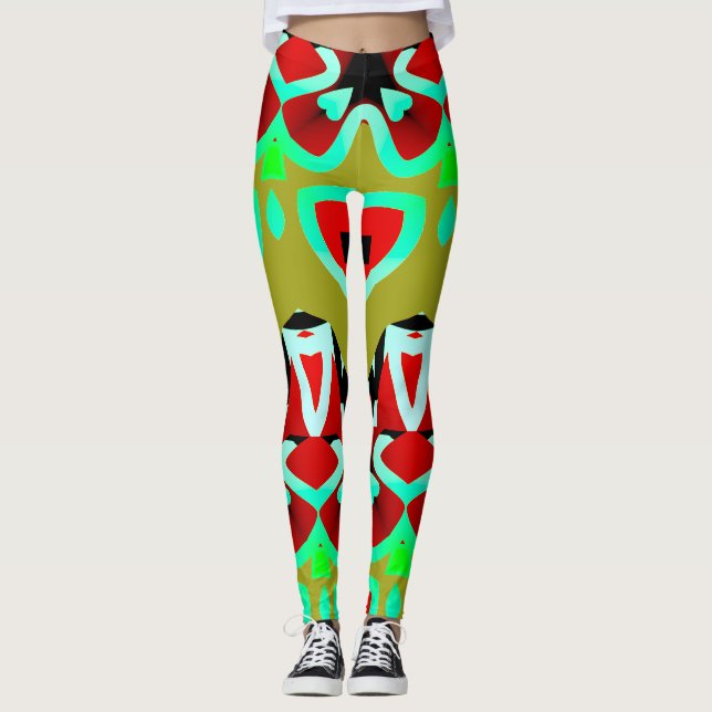 Multicolor sömlöst mönster "Ratti_Creative_Arts" Leggings (Framsida)