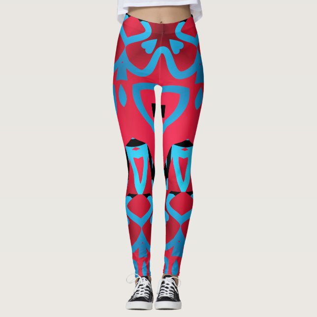 Multicolor sömlöst mönster "Ratti_Creative_Arts" Leggings (Framsida)