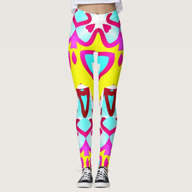 Multicolor sömlöst mönster "Ratti_Creative_Arts" Leggings (Framsida)