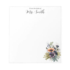 Multicolor Sweet Floral Teacher Notepad Anteckningsblock