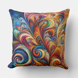 Multicolor Swirls Kudde