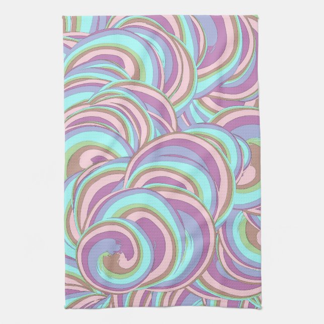 Multicolor Swirls Pattern Kökshandduk (Vertikal)