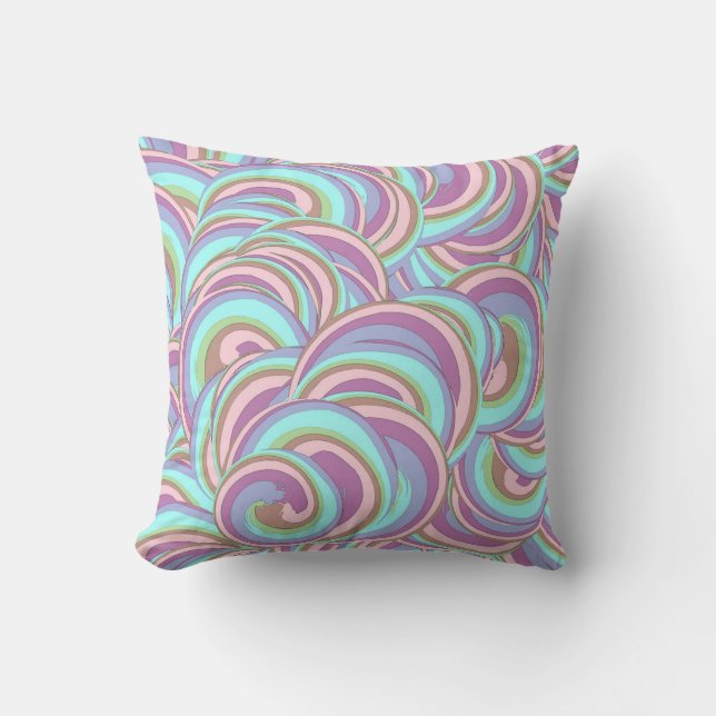 Multicolor Swirls Pattern Kudde (Framsida)