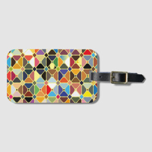 Multicolore-geometriskt mönster med oktonformer bagagebricka