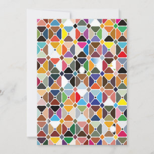 Multicolore-geometriskt mönster med oktonformer inbjudningar