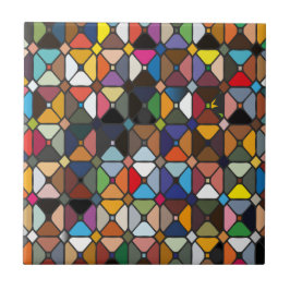 Multicolore-geometriskt mönster med oktonformer kakelplatta