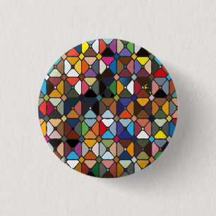 Multicolore-geometriskt mönster med oktonformer knapp