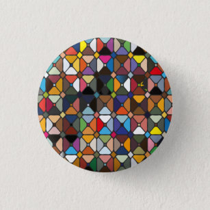 Multicolore-geometriskt mönster med oktonformer knapp