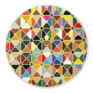 Multicolore-geometriskt mönster med oktonformer knopp