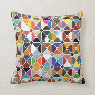 Multicolore-geometriskt mönster med oktonformer kudde