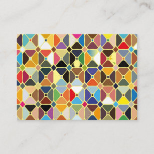 Multicolore-geometriskt mönster med oktonformer lojalitetskort