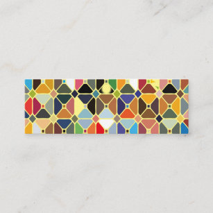Multicolore-geometriskt mönster med oktonformer mini visitkort