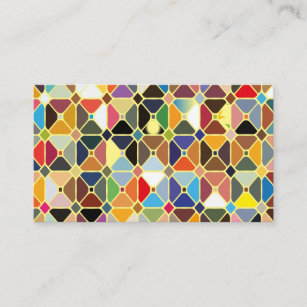 Multicolore-geometriskt mönster med oktonformer placeringskort