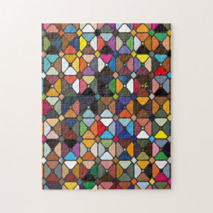Multicolore-geometriskt mönster med oktonformer pussel